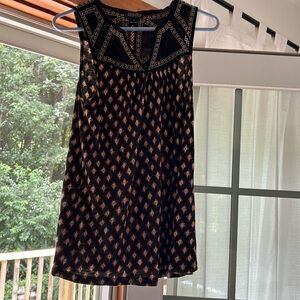 Cute Black Lucky Brand Sleeveless Shirt